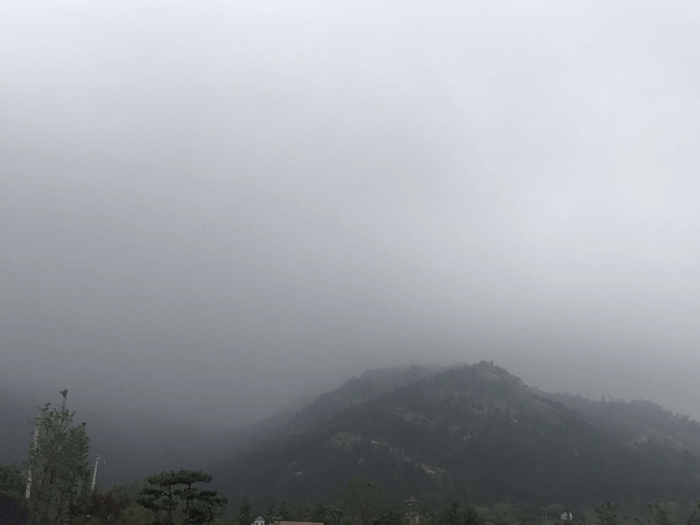 登山当天下雨
